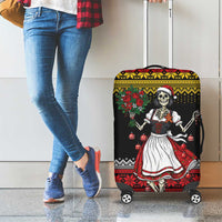 Dirndl Skeleton Dance Luggage Cover Bavarian Gothic Christmas - Wonder Print Shop