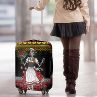 Dirndl Skeleton Dance Luggage Cover Bavarian Gothic Christmas - Wonder Print Shop