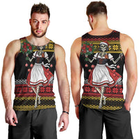 Dirndl Skeleton Dance Men Tank Top Bavarian Gothic Christmas - Wonder Print Shop