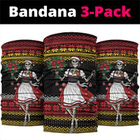 Dirndl Skeleton Dance Neck Gaiter Bavarian Gothic Christmas - Wonder Print Shop