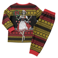 Dirndl Skeleton Dance Christmas Pajama Set Bavarian Gothic Christmas - Wonder Print Shop
