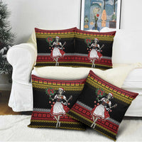 Dirndl Skeleton Dance Pillow Cover Bavarian Gothic Christmas - Wonder Print Shop