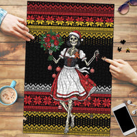 Dirndl Skeleton Dance Puzzle Bavarian Gothic Christmas - Wonder Print Shop