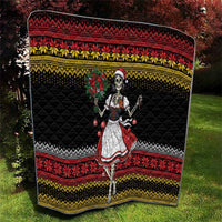 Dirndl Skeleton Dance Quilt Bavarian Gothic Christmas - Wonder Print Shop