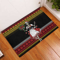 Dirndl Skeleton Dance Rubber Doormat Bavarian Gothic Christmas - Wonder Print Shop