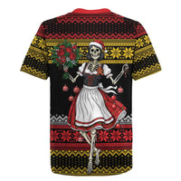 Dirndl Skeleton Dance Rugby Jersey Bavarian Gothic Christmas - Wonder Print Shop
