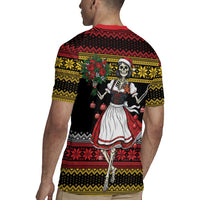 Dirndl Skeleton Dance Rugby Jersey Bavarian Gothic Christmas - Wonder Print Shop