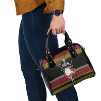 Dirndl Skeleton Dance Shoulder Handbag Bavarian Gothic Christmas - Wonder Print Shop