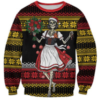 Dirndl Skeleton Dance Sweatshirt Bavarian Gothic Christmas - Wonder Print Shop