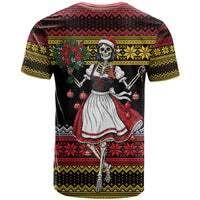 Dirndl Skeleton Dance T Shirt Bavarian Gothic Christmas - Wonder Print Shop