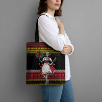 Dirndl Skeleton Dance Tote Bag Bavarian Gothic Christmas - Wonder Print Shop