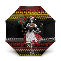 Dirndl Skeleton Dance Umbrella Bavarian Gothic Christmas - Wonder Print Shop