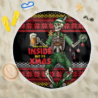 Lederhosen Skeleton Dance Beach Blanket Bavarian Gothic Christmas - Wonder Print Shop