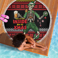 Lederhosen Skeleton Dance Beach Blanket Bavarian Gothic Christmas - Wonder Print Shop