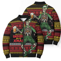 Lederhosen Skeleton Dance Bomber Puffer Jacket Bavarian Gothic Christmas - Wonder Print Shop