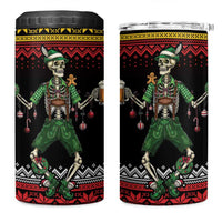 Lederhosen Skeleton Dance 4 in 1 Can Cooler Tumbler Bavarian Gothic Christmas - Wonder Print Shop