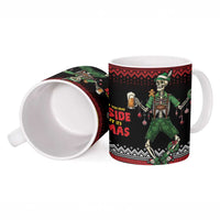 Lederhosen Skeleton Dance Ceramic Mug Bavarian Gothic Christmas - Wonder Print Shop
