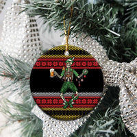 Lederhosen Skeleton Dance Ceramic Ornament Bavarian Gothic Christmas - Wonder Print Shop