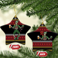 Lederhosen Skeleton Dance Ceramic Ornament Bavarian Gothic Christmas - Wonder Print Shop