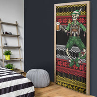Lederhosen Skeleton Dance Door Cover Bavarian Gothic Christmas - Wonder Print Shop