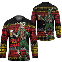Lederhosen Skeleton Dance Hockey Jersey Bavarian Gothic Christmas - Wonder Print Shop