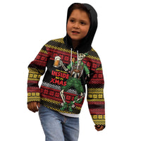 Lederhosen Skeleton Dance Kid Hoodie Bavarian Gothic Christmas - Wonder Print Shop