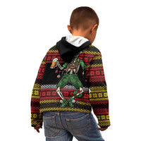 Lederhosen Skeleton Dance Kid Hoodie Bavarian Gothic Christmas - Wonder Print Shop
