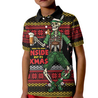 Lederhosen Skeleton Dance Kid Polo Shirt Bavarian Gothic Christmas - Wonder Print Shop