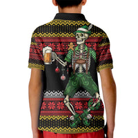 Lederhosen Skeleton Dance Kid Polo Shirt Bavarian Gothic Christmas - Wonder Print Shop