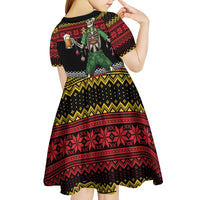 Lederhosen Skeleton Dance Kid Short Sleeve Dress Bavarian Gothic Christmas - Wonder Print Shop