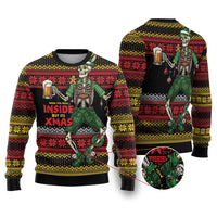 Lederhosen Skeleton Dance Ugly Christmas Sweater Bavarian Gothic Christmas - Wonder Print Shop