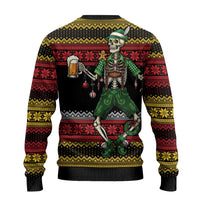 Lederhosen Skeleton Dance Ugly Christmas Sweater Bavarian Gothic Christmas - Wonder Print Shop