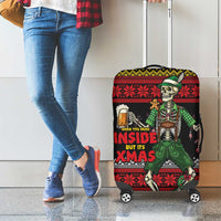 Lederhosen Skeleton Dance Luggage Cover Bavarian Gothic Christmas - Wonder Print Shop