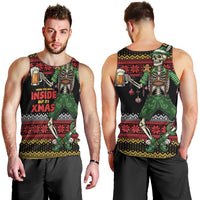 Lederhosen Skeleton Dance Men Tank Top Bavarian Gothic Christmas - Wonder Print Shop