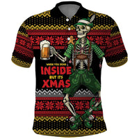 Lederhosen Skeleton Dance Polo Shirt Bavarian Gothic Christmas - Wonder Print Shop