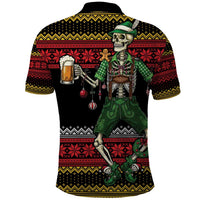 Lederhosen Skeleton Dance Polo Shirt Bavarian Gothic Christmas - Wonder Print Shop