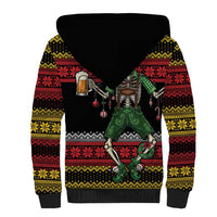 Lederhosen Skeleton Dance Sherpa Hoodie Bavarian Gothic Christmas - Wonder Print Shop