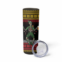 Lederhosen Skeleton Dance Skinny Tumbler Bavarian Gothic Christmas - Wonder Print Shop