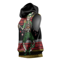 Lederhosen Skeleton Dance Sleeveless Hoodie Bavarian Gothic Christmas - Wonder Print Shop