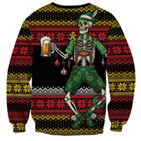 Lederhosen Skeleton Dance Sweatshirt Bavarian Gothic Christmas - Wonder Print Shop
