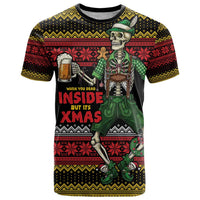 Lederhosen Skeleton Dance T Shirt Bavarian Gothic Christmas - Wonder Print Shop