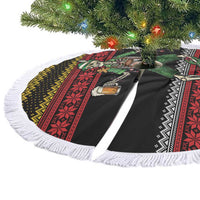 Lederhosen Skeleton Dance Tree Skirt Bavarian Gothic Christmas - Wonder Print Shop