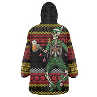 Lederhosen Skeleton Dance Wearable Blanket Hoodie Bavarian Gothic Christmas - Wonder Print Shop