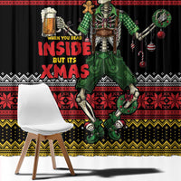 Lederhosen Skeleton Dance Window Curtain Bavarian Gothic Christmas - Wonder Print Shop