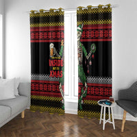Lederhosen Skeleton Dance Window Curtain Bavarian Gothic Christmas - Wonder Print Shop