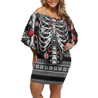 Merry Creepmas Family Matching Off Shoulder Short Dress and Hawaiian Shirt Bone to be Jolly - Wonder Print Shop