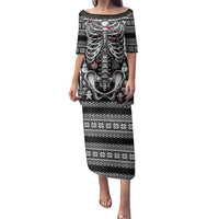 Merry Creepmas Family Matching Puletasi and Hawaiian Shirt Bone to be Jolly - Wonder Print Shop