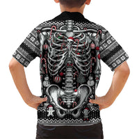 Merry Creepmas Family Matching Short Sleeve Bodycon Dress and Hawaiian Shirt Bone to be Jolly - Wonder Print Shop