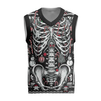 Merry Creepmas Bone to be Jolly Christmas Knitted V-Neck Vest - Wonder Print Shop