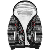 Merry Creepmas Sherpa Hoodie Bone to be Jolly - Wonder Print Shop